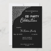 Zwart & wit elegant Eid-feest uitnodiging (Voorkant)