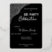 Zwart & wit elegant Eid-feest uitnodiging (Voorkant)
