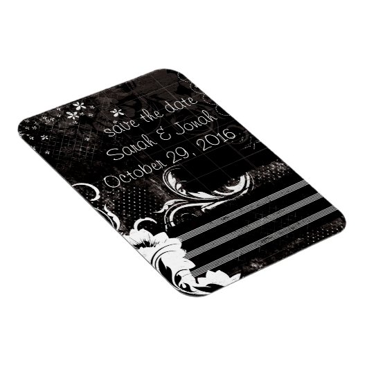 Zwart wit elegant flexibel magneet (Rechterzijde)