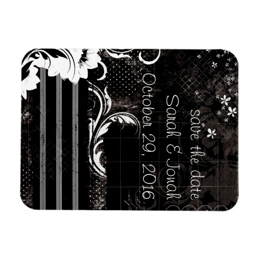 Zwart wit elegant flexibel magneet (Horizontaal)