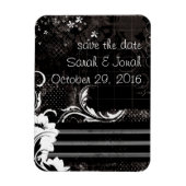 Zwart wit elegant flexibel magneet (Verticaal)