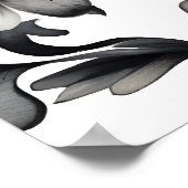 Zwart-wit elegant huwelijksonthaal poster (Hoek)