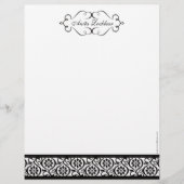 Zwart-wit Elegant Letterhead (Voorkant)
