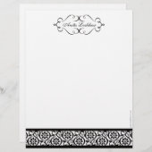 Zwart-wit Elegant Letterhead (Voorkant / Achterkant)