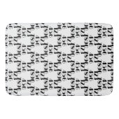 Zwart-wit Elegant Limelight : 0 tot 9 Badmat (Voorkant)
