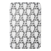 Zwart-wit Elegant Limelight : 0 tot 9 Badmat (Voorkant Verticaal)