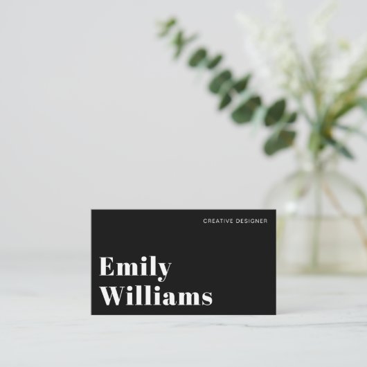 Zwart-wit Elegant Matig Minimaal | QR-code Visitekaartje (Staand voorkant)