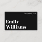 Zwart-wit Elegant Matig Minimaal | QR-code Visitekaartje (Voorkant)