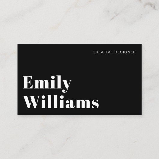 Zwart-wit Elegant Matig Minimaal | QR-code Visitekaartje (Voorkant)