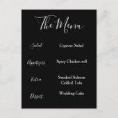 Zwart & Wit Elegant Menu Minimalistisch (Voorkant)