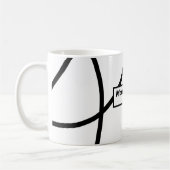 zwart-wit elegant Minimalistisch Abstract Koffiemok (Links)