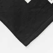 Zwart-wit Elegant Minimalistisch Custom Monogram Fleece Deken (Hoek)