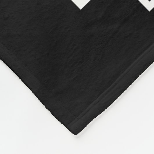 Zwart-wit Elegant Minimalistisch Custom Monogram Fleece Deken (Hoek)