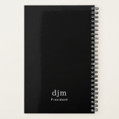 Zwart & Wit Elegant Minimalistisch Planner (Achterkant)