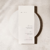 Zwart & Wit Elegant Minimalistisch Trouw Menu