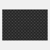 Zwart Wit Elegant Modern Custom Afstuderen Inpakpapier Vel (Voorkant 3)