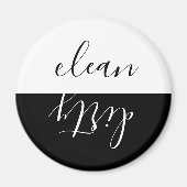Zwart-wit Elegant Modern Dishwasher Magnet (Voorkant)