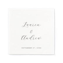 Zwart-wit Elegant Modern Eenvoudig Bruiloft