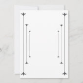 Zwart & Wit Elegant Modern Huwelijk Kaart (Achterkant)