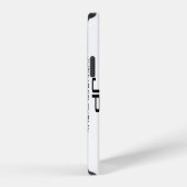 Zwart-wit Elegant Modern Minimaal Monogram iPhone Hoesje (Rechterkant)