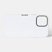 Zwart-wit Elegant Modern Minimaal Monogram iPhone Hoesje (Achterkant horizontaal)
