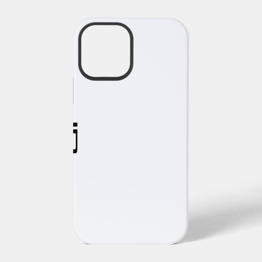 Zwart-wit Elegant Modern Minimaal Monogram iPhone Hoesje (Achterkant)