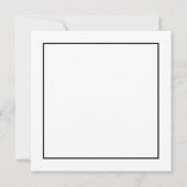 Zwart-wit Elegant Modern Minimalist Weddenschap Kaart (Achterkant)