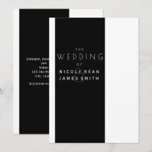 Zwart-wit elegant modern Simplistic Weddenschap