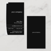 Zwart-wit elegant modern visitekaartje (Voorkant / Achterkant)