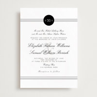 Zwart Wit Elegant Monogram Infinity Wedding