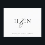 Zwart-wit Elegant Monogram Weddenschap Bedankt Briefkaart<br><div class="desc">Elegant trouwmonogram bedankt je briefkaart. Dit briefkaart van het trouwmonogram kenmerkt elegante manuscriptampersand en klassieke typografie. Personaliseer door uw eigen monogram en andere details toe te voegen. Dit minimalistische monogram bruiloft dank je postkaartje zal ook perfect zijn als een paar kantoorbenodigdheden.</div>