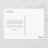 Zwart-wit Elegant Monogram Weddenschap Bedankt Briefkaart (Achterkant)