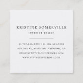 Zwart & Wit | Elegant Moroccan Style Square Vierkante Visitekaartje (Achterkant)