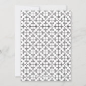 Zwart & Wit | Elegant Oefendiner voor de Bruiloft Kaart (Achterkant)