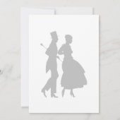 Zwart Wit Elegant Paar Silhouetten Party Kaart (Achterkant)