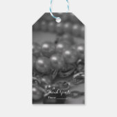 zwart-wit elegant parelaarzen cadeaulabel (Achterkant)
