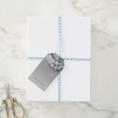  zwart-wit elegant parelaarzen cadeaulabel (Met Touw)
