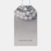  zwart-wit elegant parelaarzen cadeaulabel (Voorkant)