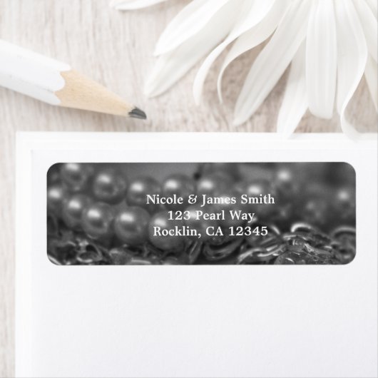  zwart-wit elegant parelaarzen etiket (Insitu)