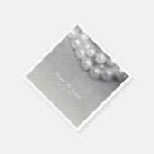  zwart-wit elegant parelaarzen servet (Hoek)