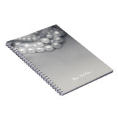 zwart-wit elegant parels afbeelding notitieboek (Rechterzijde)