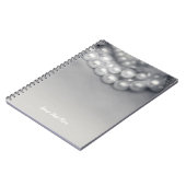 zwart-wit elegant parels afbeelding notitieboek (Linkerzijde)
