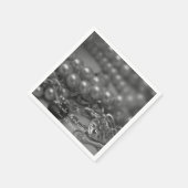  zwart-wit Elegant Pearls Wedding Servetten (Hoek)
