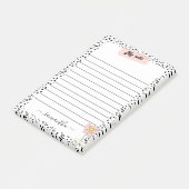 Zwart-wit elegant post-it® notes (Schuin)