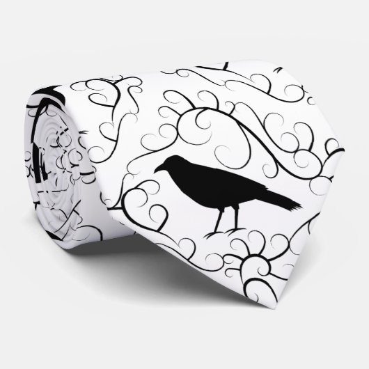 Zwart-wit elegant-roestpatroon. stropdas (Opgerold)