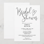 Zwart-Wit Elegant Schrift Bruiloft Kaart (Voorkant / Achterkant)