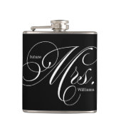 Zwart-wit Elegant Script Future Mrs. Heupfles (Voorkant)