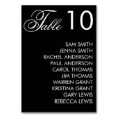 Zwart & Wit Elegant Script Huwelijksreceptie Kaart (Voorkant)