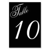 Zwart & Wit Elegant Script Huwelijksreceptie Kaart (Voorkant)