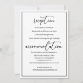 Zwart-wit elegant script kaart (Achterkant)